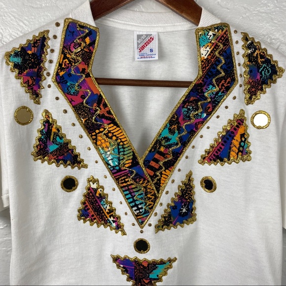 Vintage 80s/90s appliqué crop top size Small - Picture 4 of 10